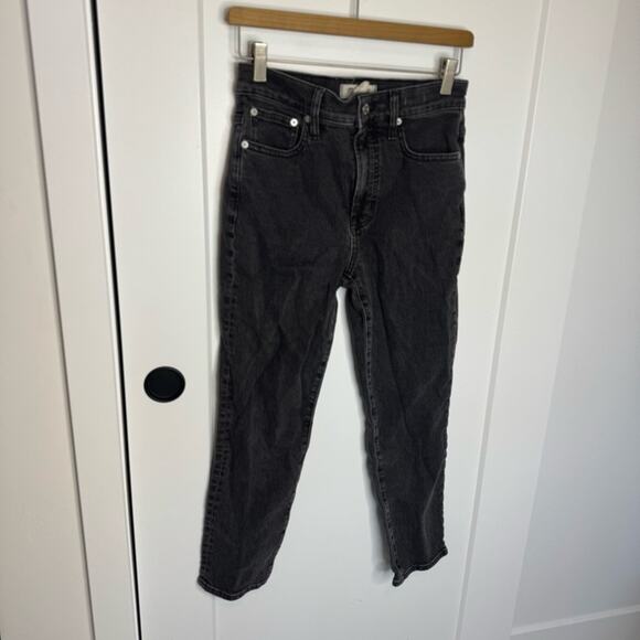 Madewell The Perfect Vintage Jean Black Wash Denim High Rise Size 25 Petite - Picture 2 of 7